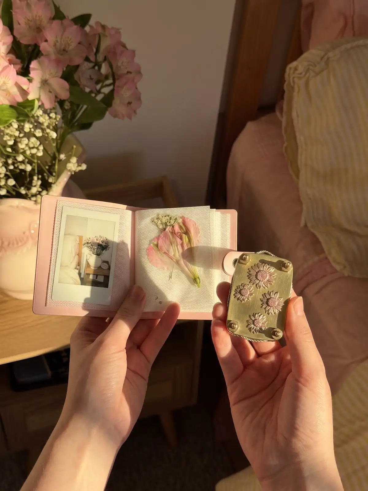 Mini flower press craft project and preserved flowers