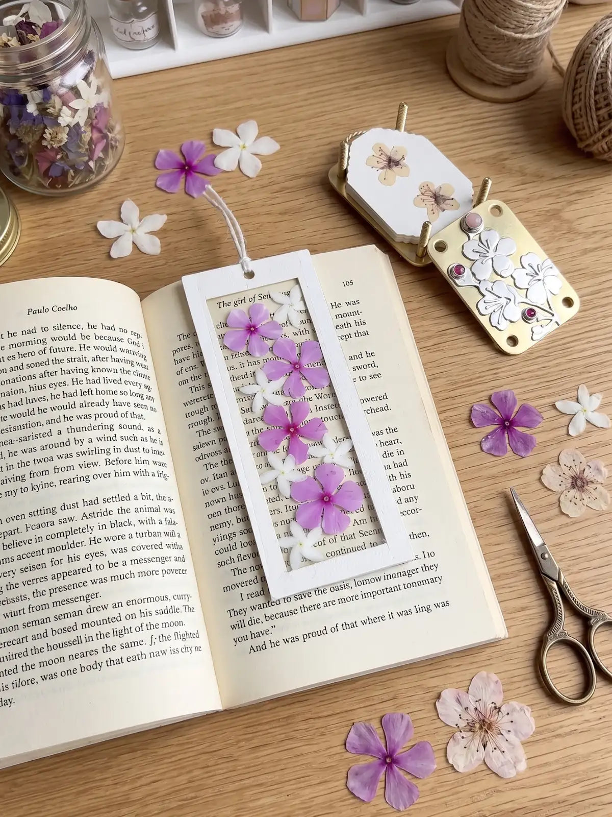 Mini flower press craft project and preserved flowers