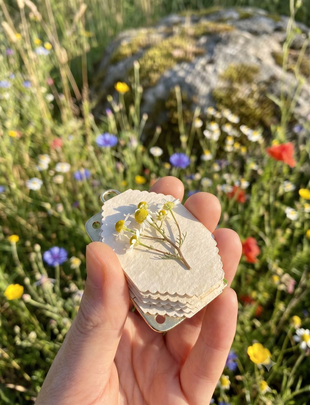 Mini flower press craft project and preserved flowers
