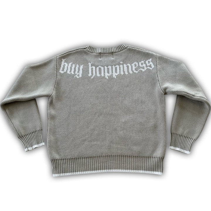 GRAY MOLA KNIT SWEATER