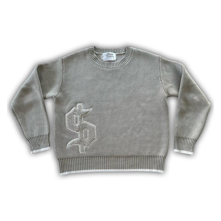 GRAY MOLA KNIT SWEATER